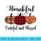 Thankful Grateful Blessed Plaid Leopard Pumpkin Thanksgiving - Transparent Shirt Design - Perfect for Creative Projects