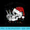 Dead Inside But Jolly AF Funny Skeleton Santa Hat Christmas - High Resolution PNG Download - Perfect for Personalization
