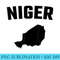 Isolated black silhouette of a map of Niger - High Resolution PNG Design - Perfect for Sublimation Art