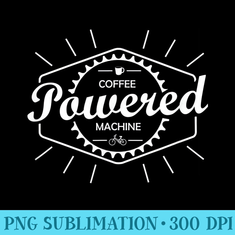 Coffee Powered Machine Bike - PNG Graphic Design - Unleash Your Inner Rebellion