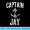 Mens Funny Personalized Boating First Name Captain Jay - Transparent PNG Collection - Create with Confidence