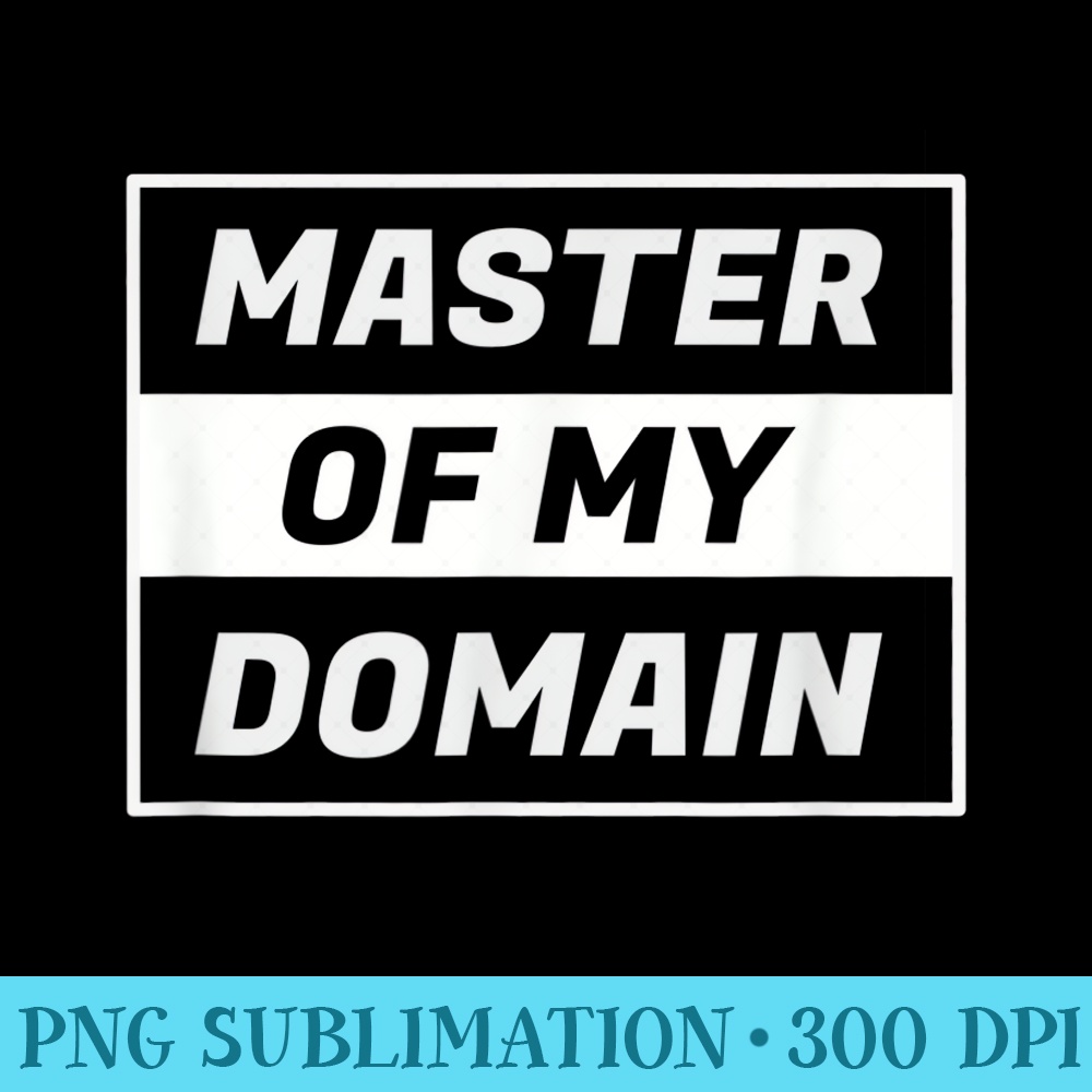 Master of My Domain Vintage Retro Funny TV Line - High Quality PNG Picture - Enhance Your Apparel with Stunning Detail
