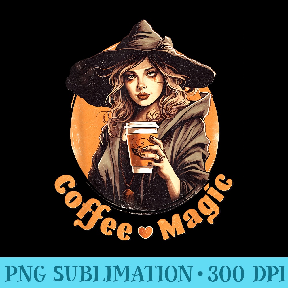 Magical Witch Coffee Magic Halloween Fall Hot Drink Caffeine - High Resolution PNG Picture - Trendsetting And Modern Collections
