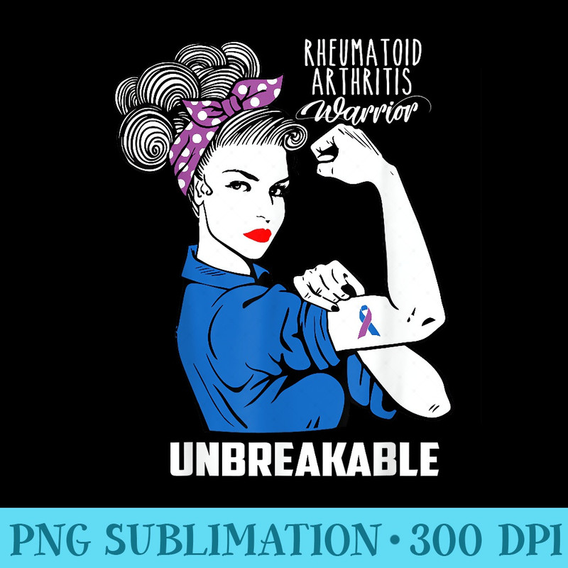 Rheumatoid Arthritis Warrior Unbreakable Awareness - PNG Vector Download - Quick And Seamless Download Process