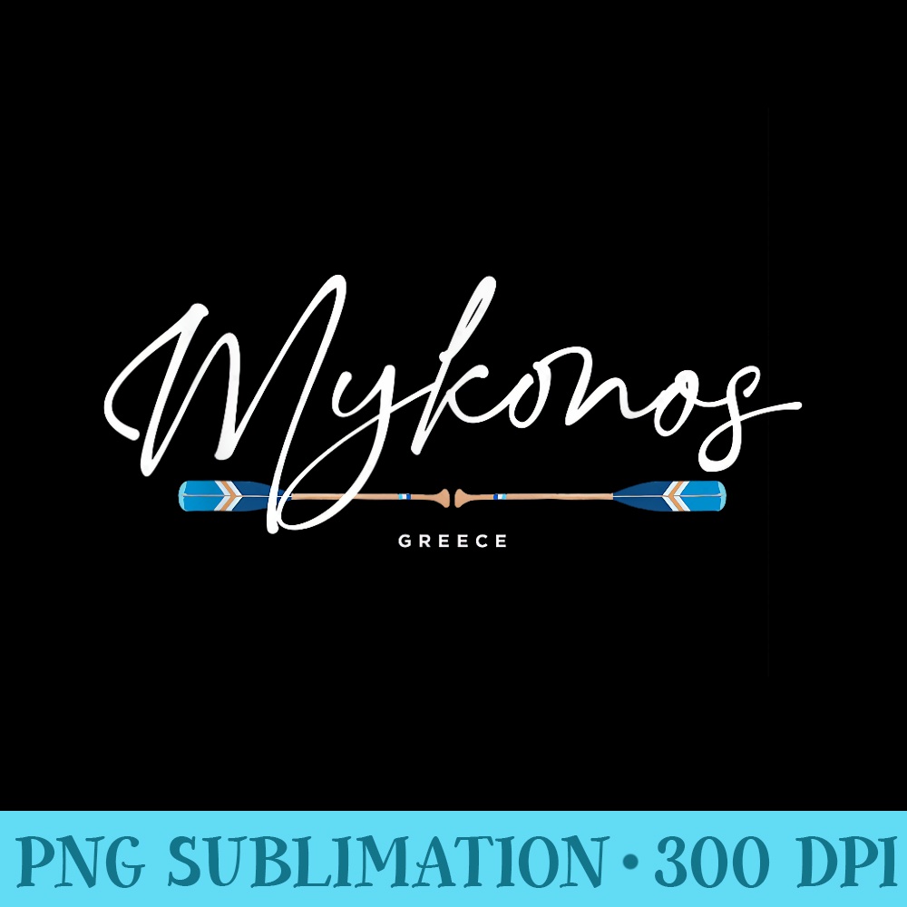 Mykonos Greece Beach Graphic - PNG Art Files - Capture Imagination with Every Detail