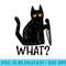 Black Cat What Knife Funny Murderous Halloween Pet - PNG Prints - Unlock Vibrant Sublimation Designs