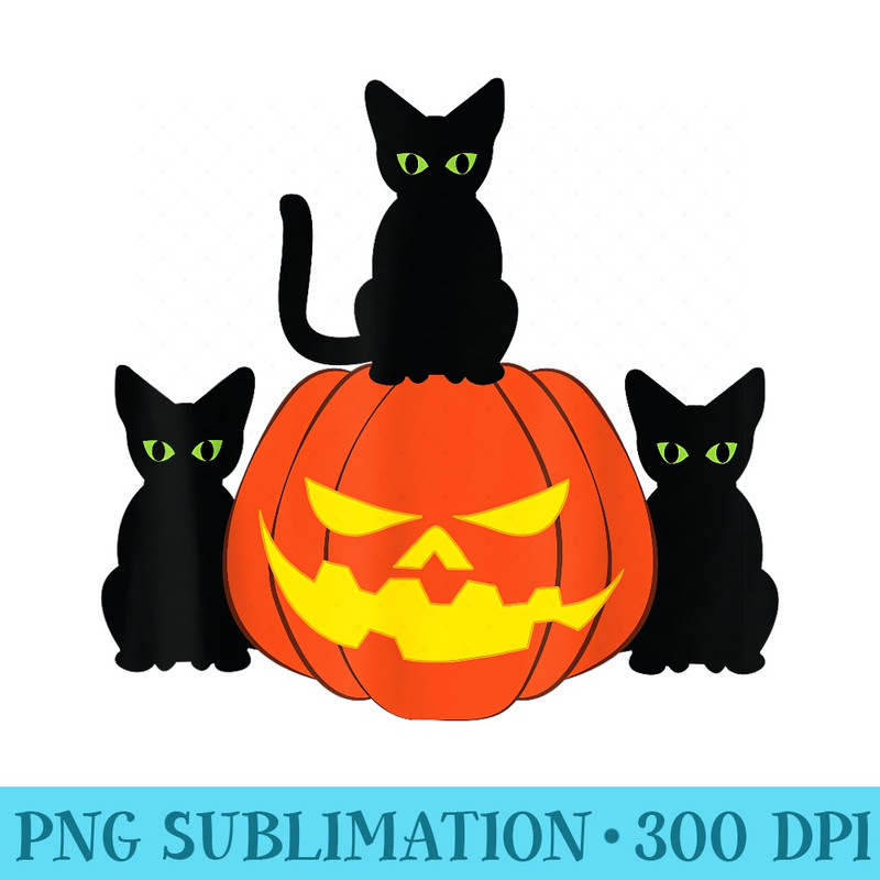 Spooky Black Cat Halloween Pumpkin Cats Jack O Lantern 1420.jpg
