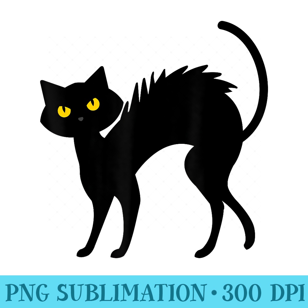 Black Cat Halloween Black Cats - Printable PNG Graphics - Perfect for Sublimation Mastery