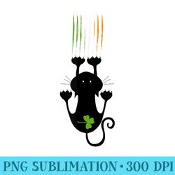 st. patricks day black cat t for women and - png art files