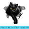 Black Cat Torn Cloth Black Cat Yellow Eyes T - Digital PNG Artwork - Enhance Your Apparel with Stunning Detail