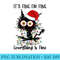 Womens Black Cat Christmas Its Fine Im Fine Everything Is Fine - PNG Download - Quick And Seamless Download Process