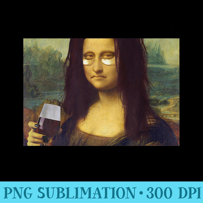 Mona Lisa 3 Clean Version Wine Vino Wine Sommelisa Fun - PNG Download Icon - Quick And Seamless Download Process