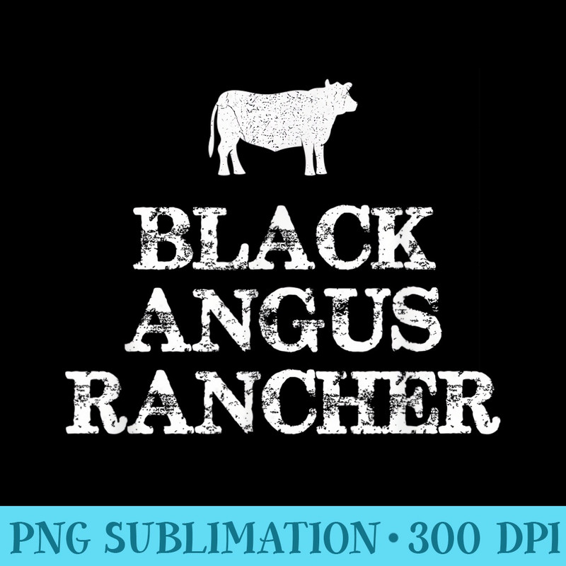 Black Angus Rancher Cattle Cow Beef - Download PNG images - Eco Friendly And Sustainable Digital Products