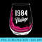 Born in 1984 Aged Like A Fine Red Wine Vintage Birthday - PNG Download Resource - Perfect for Personalization