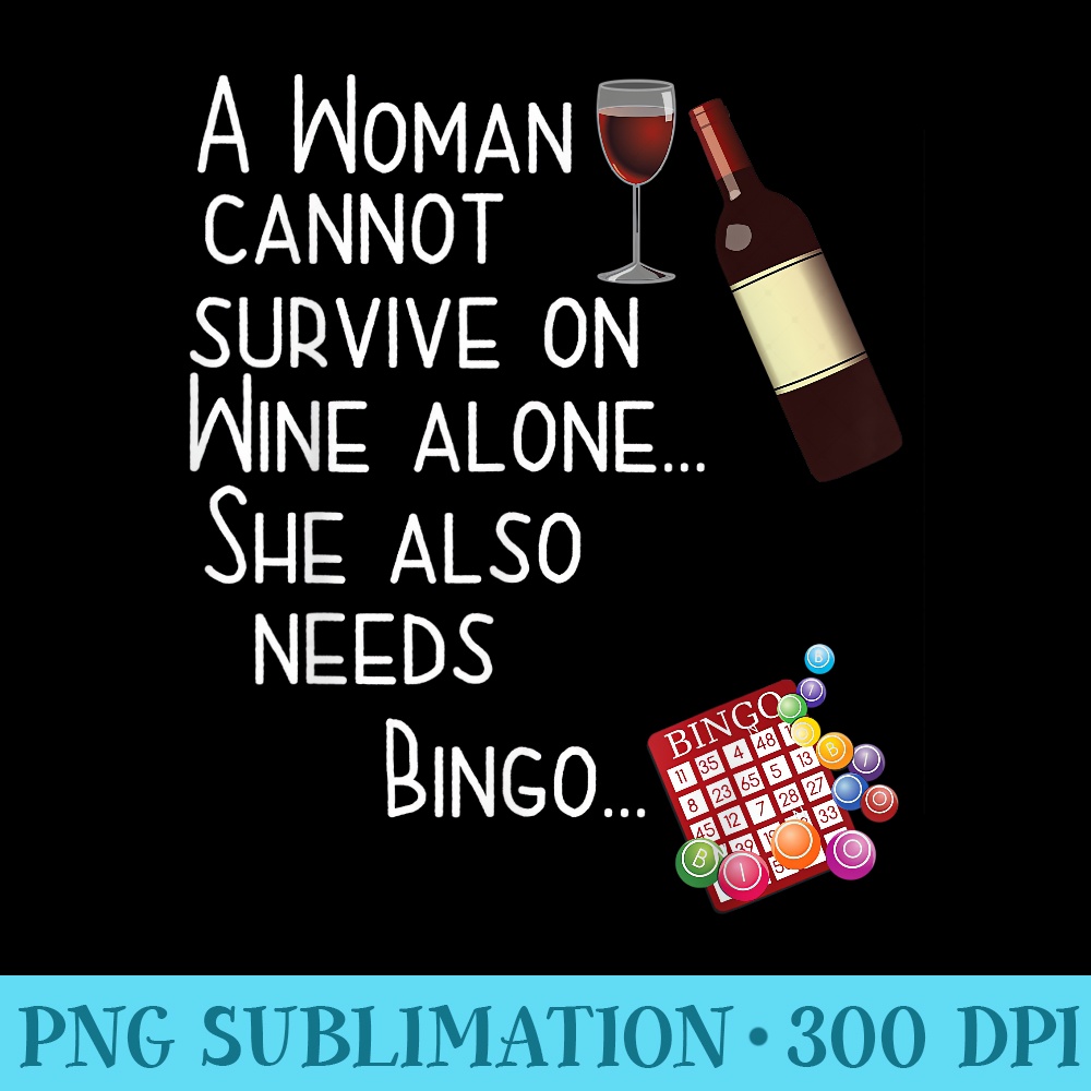 Wine Bingo T for women - Blank Shirt Template PNG - Boost Your Success with this Inspirational PNG Download