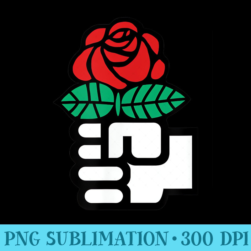 Democratic Socialism Socialist Rose Fist - Sublimation patterns PNG - Quick And Seamless Download Process