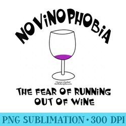 novinophobia wine glass - digital png artwork