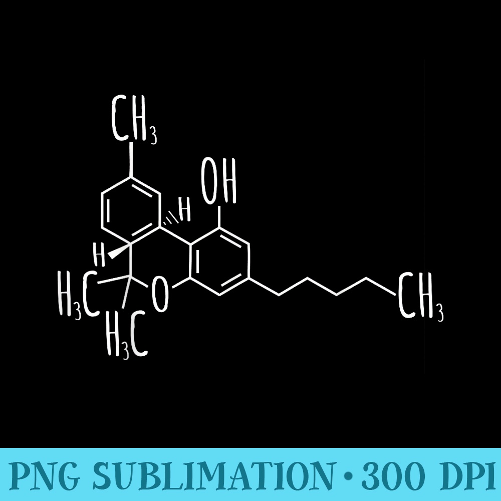 Marijuana Molecule Science Weed Cannabis T - PNG Download Clipart - Instantly Transform Your Sublimation Projects