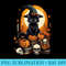 Halloween Black Cat Spooky Witch Books Pumpkins Women Girls - Sublimation PNG Designs - Fashionable and Fearless