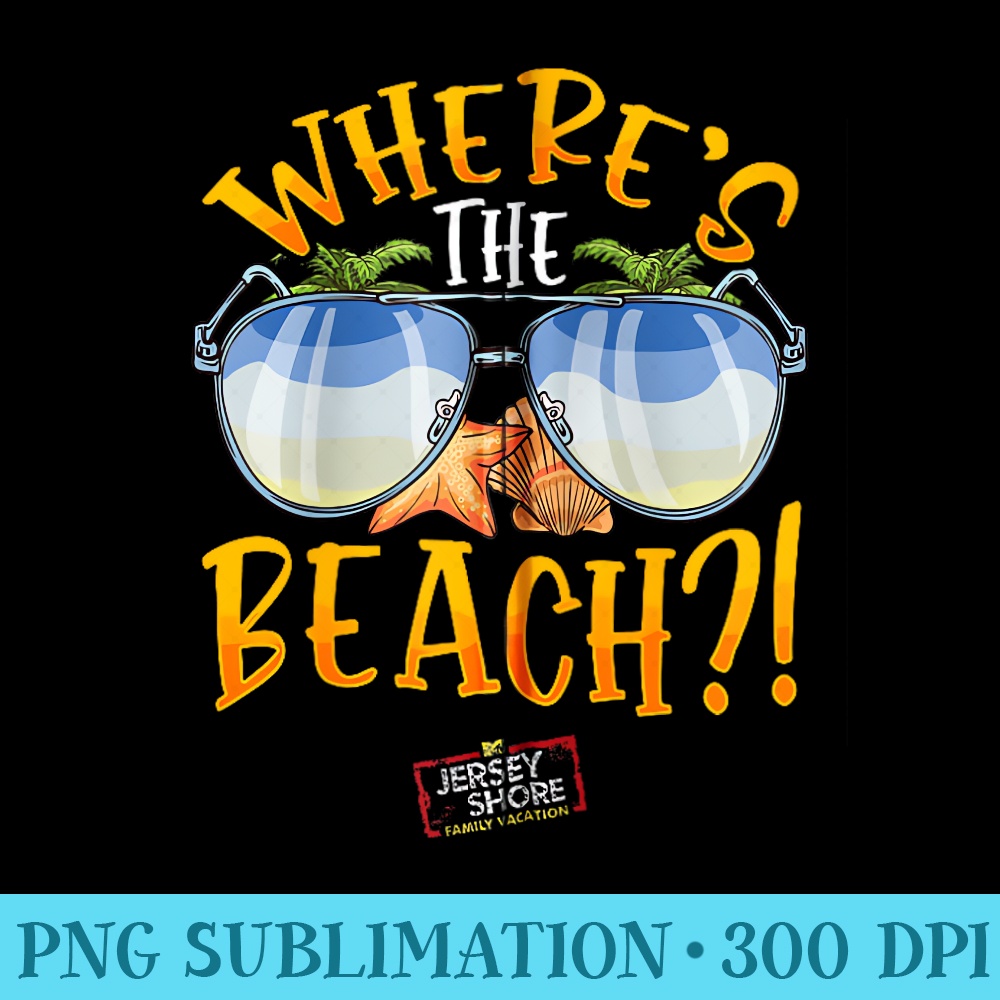 Mademark x Jersey Shore Family Vacation Jersey Shore Family Vacation Wheres The Beach Zip Hoodie - Digital PNG Artwork - Trendsetting And Modern Collections