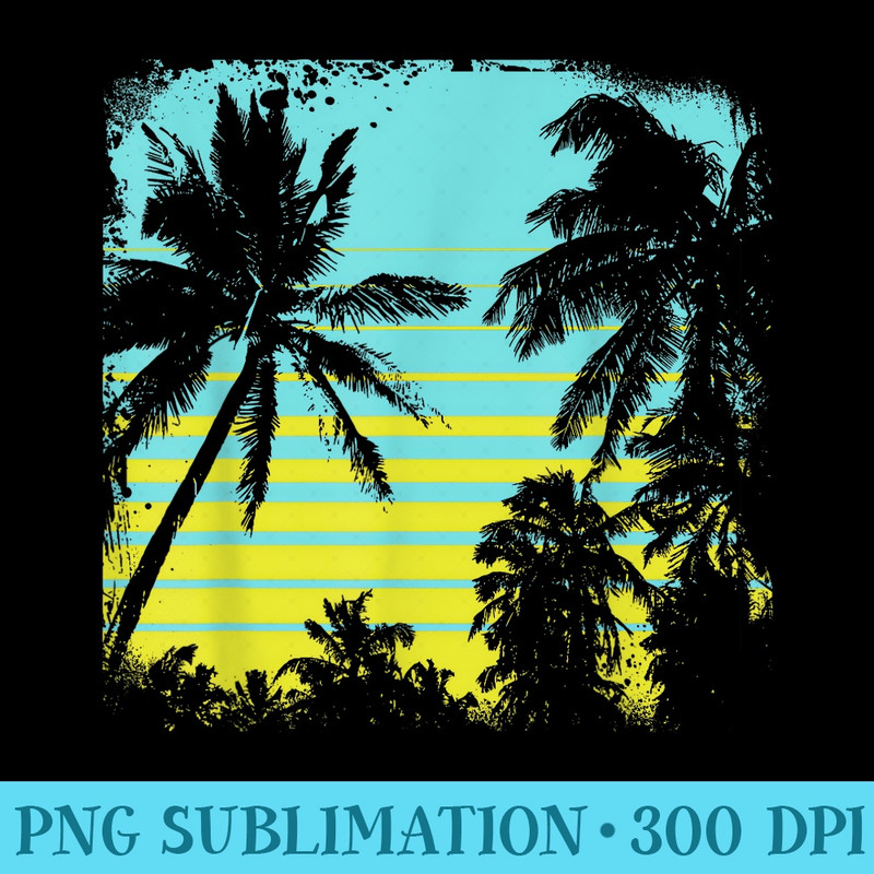 Palm Tree Silhouette Tree design, Vintage Graphic gift - Trendy PNG Designs - Easy-To-Print And User-Friendly Designs