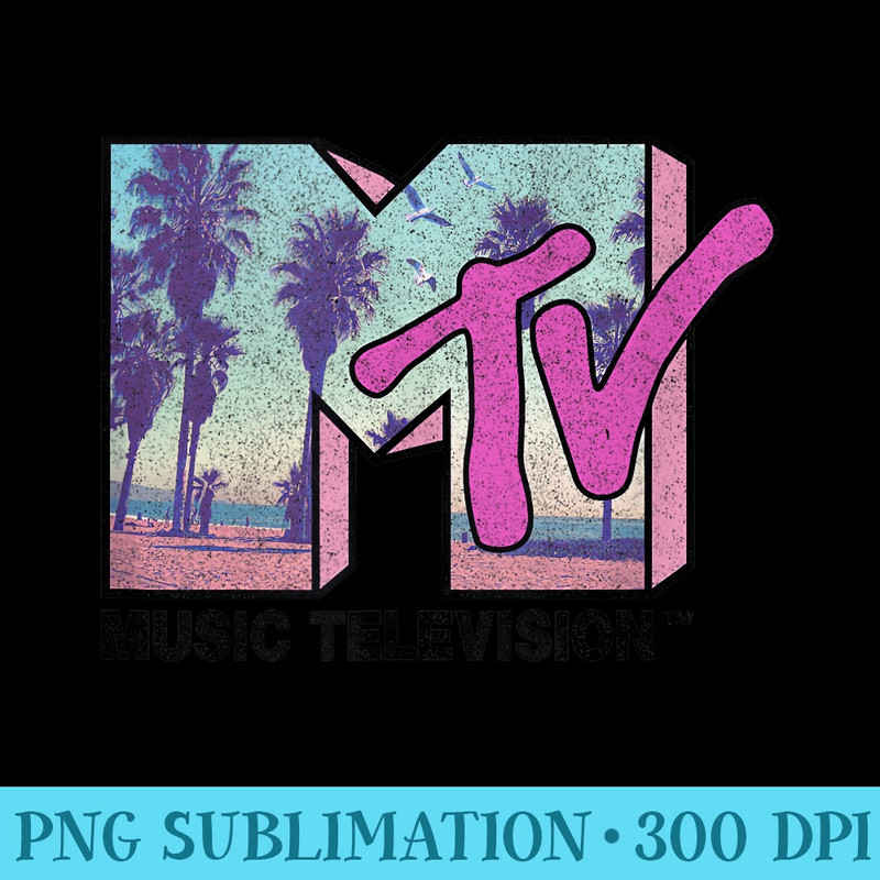 MTV MTV Beach and Palm Tree Logo - PNG Download - Quick And Seamless Download Process