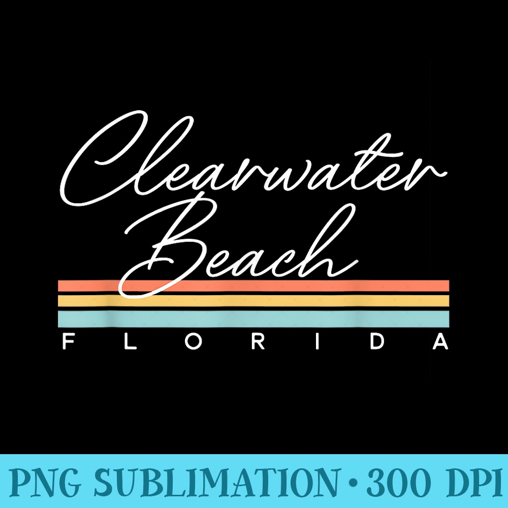 Retro Clearwater Beach Florida - PNG Graphics - Create with Confidence