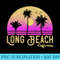 Long Beach California Retro Vintage Sunset - High Quality PNG Files - Stunning Sublimation Graphics