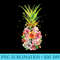 Pineapple Aloha Beaches Flowers Hawaii Summer - PNG Prints - Perfect for Sublimation Mastery