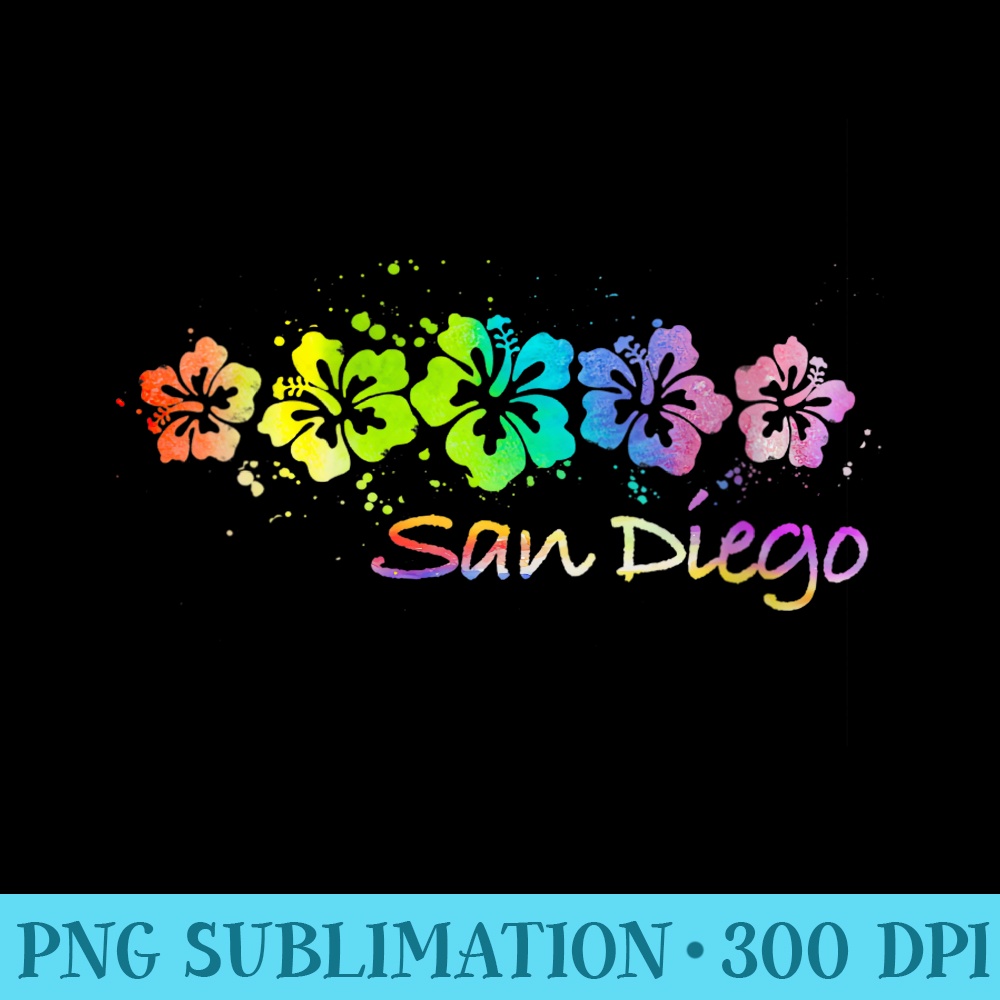 Womens San Diego, CA Watercolor Beach Surf - PNG design downloads - Limited Edition And Exclusive Designs