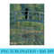 Cat monets water pond Water Lilies Bridge - Unique Sublimation PNG Download - Stunning Sublimation Graphics