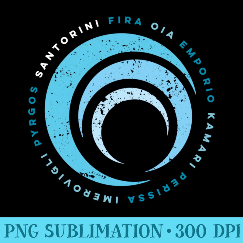 Santorini Greece - PNG Art Files - Versatile And Customizable Designs