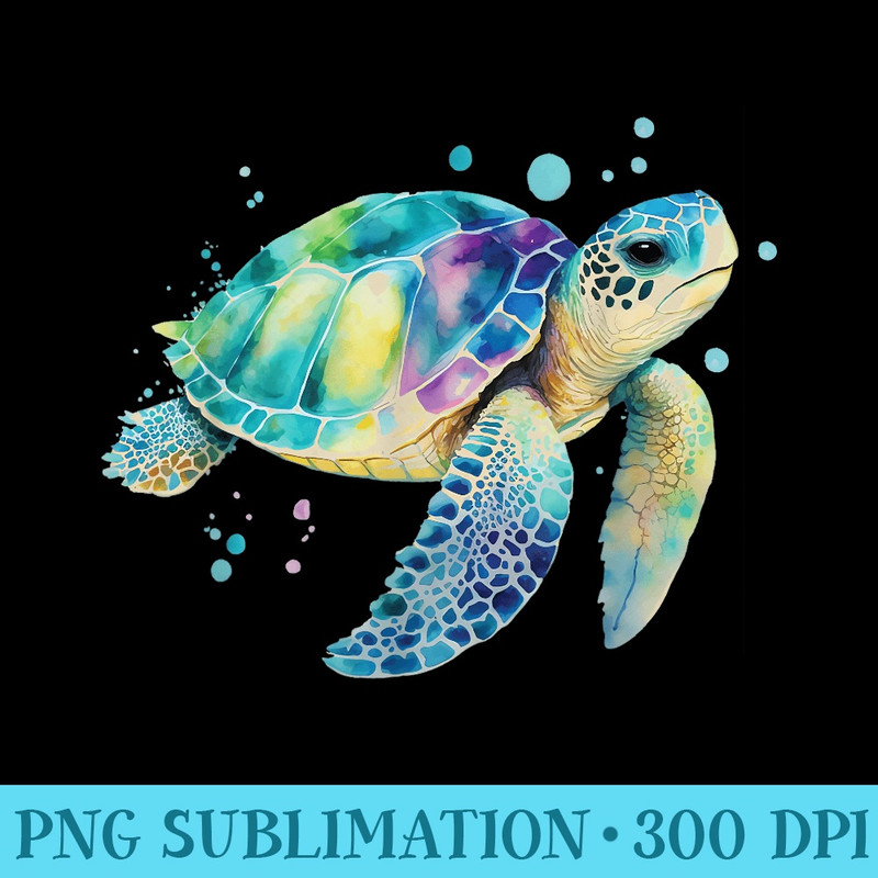 Turtle Splash Artwork Beach Ocean Wildlife Animal Lover - High Quality PNG files - Vibrant and Eye-Catching Typography
