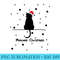 Meowie Christmas cat lover black cat gift tee plus size - Trendy PNG Designs - Create with Confidence