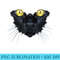 Black Cat Yellow Eyes Kitty Kitten Cat Face - Exclusive PNG designs - Perfect for Personalization