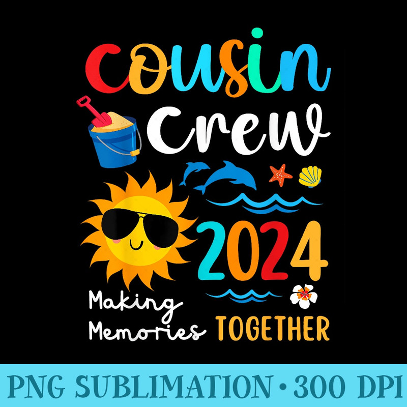 Cousin crew 2024 Summer Vacation Beach Family Trips Matching - Mug Sublimation PNG - Revolutionize Your Designs