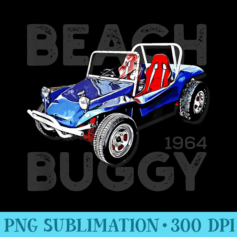Beach Dune Buggy classic car - PNG design downloads - Spice Up Your Sublimation Projects