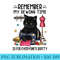 Remember My Sewing Time Is For Everyones Safety Black Cat - Digital PNG Artwork - Perfect for Creative Projects