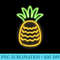 Cute Retro Neon Pineapple For Beaches - High Resolution PNG Designs - Unleash Your Inner Rebellion