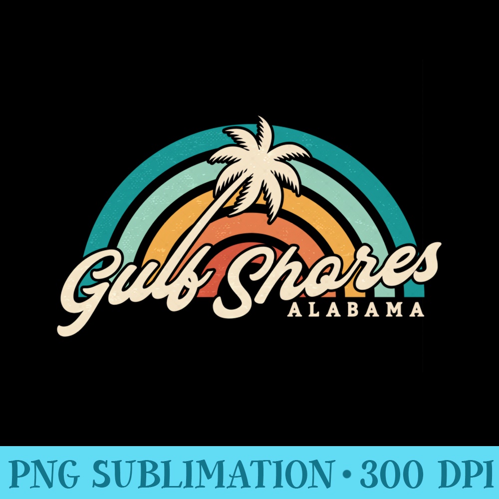 Gulf Shores, Alabama sunset casual beach graphic souvenir Sweatshirt - High Quality PNG files - Enhance Your Apparel with Stunning Detail