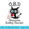 OBD Obsessive Bowling Disorder Funny Black Cat Bowling - PNG Download - Stunning Sublimation Graphics