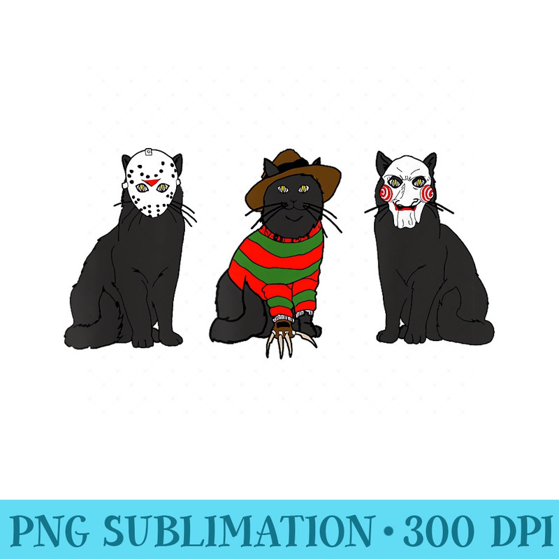 Funny Cat Parody Horror Movie Tshirt Black Cat - PNG Clipart - Defying the Norms