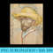 Vincent Van Gogh Self Portrait Artist Impressionist Painting - Stylish Shirt PNG - Trendsetting And Modern Collections