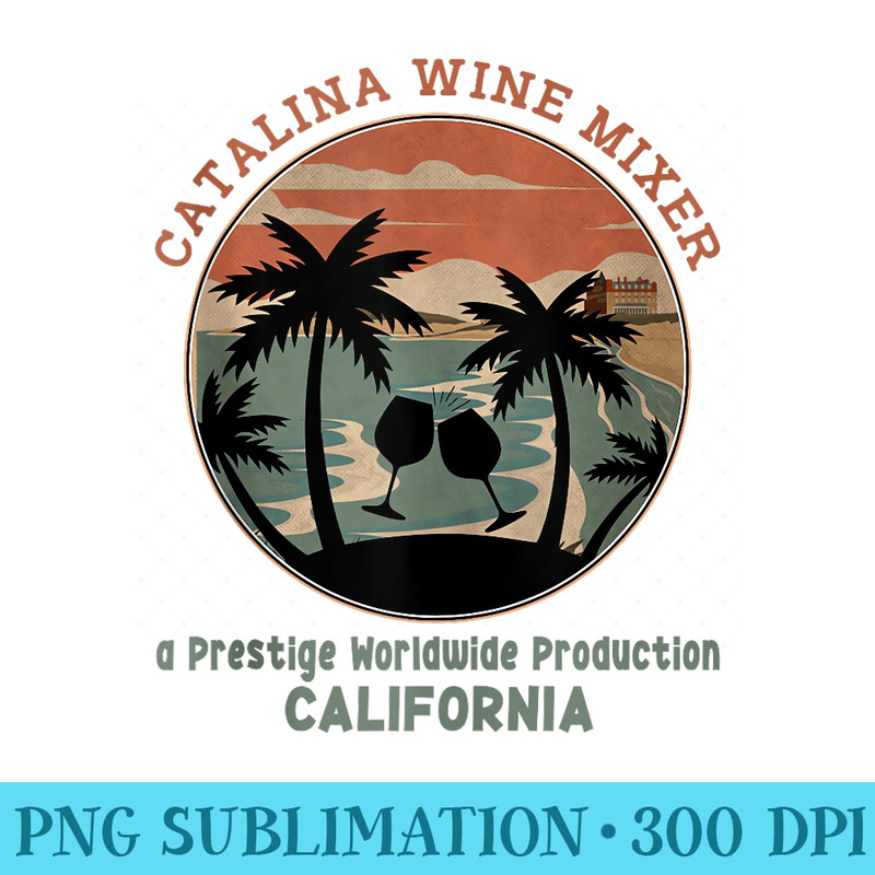 Catalinas Design Arts Mixer Wine Bluegrass Music Palms Tree - Shirt Mockup Download - Transform Your Sublimation Creations