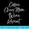 Cute Cheerleader Mother Coffee Cheer Mom Wine Repeat - PNG Download Transparent Background - Unleash Your Inner Rebellion