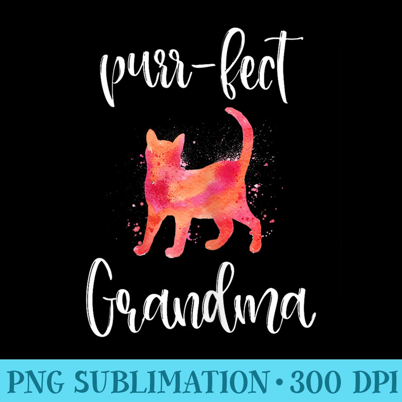 Purrfect Grandma Cute Cat Lover Matching Family - Mug Sublimation PNG - Limited Edition And Exclusive Designs