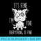 Its Fine Im Fine Everything Is Fine StressedOut Black Cat - Unique Sublimation PNG Download - High Resolution And Print-Ready Designs