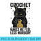 Crochet Mom Makes Me Feel Less Murdery Funny Cat Vintage - Sublimation PNG Designs - Premium Quality PNG Artwork