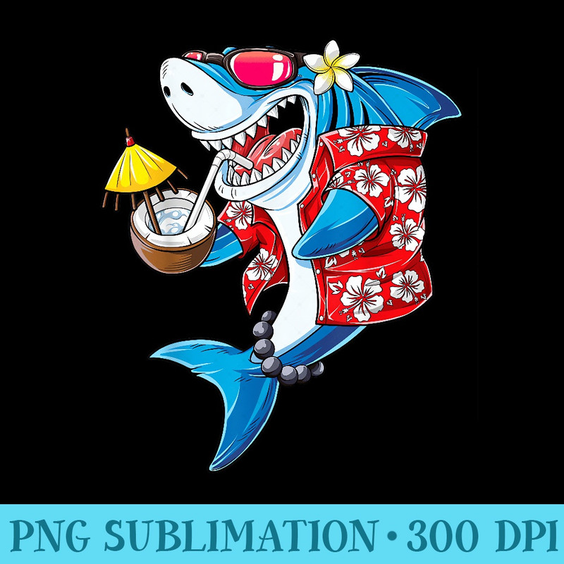 Shark Funny Aloha Hawaii Beach Jawsome Men - Unique Sublimation PNG Download - Lifetime Access To Purchased Files