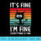 Its Fine Im Fine Everything Is Fine Funny Black Cat - PNG design assets - Quick And Seamless Download Process